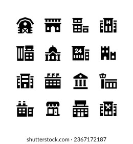 collection of simple design house icons