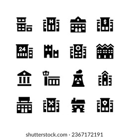 collection of simple design house icons