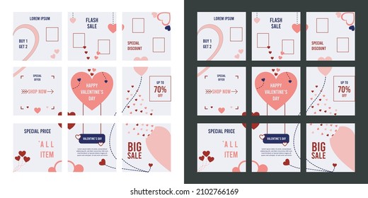 colección de plantillas de día de San Valentín fáciles de editar