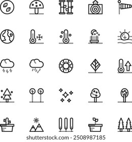 collection of simple ecological icons