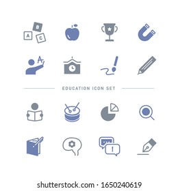 COLLECTION OF SIMPLE EDUCATION ICONS