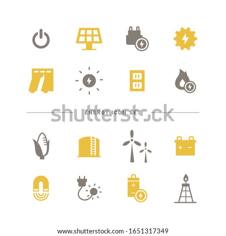 COLLECTION OF SIMPLE ENERGY ICON S