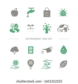 COLLECTION OF SIMPLE ENVIRONMENT ICONS