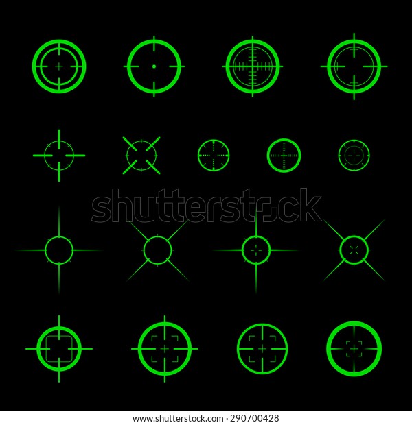 Collection Simple Flat Vector Targets Isolated Stock Vector (Royalty ...