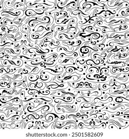 Collection of simple geometric seamless ornamental vector leaf's patterns and swatches. White and grey geometric oriental backgrounds.