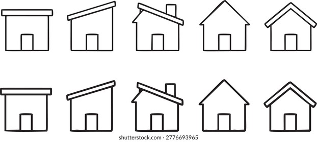 A collection simple handdrawn