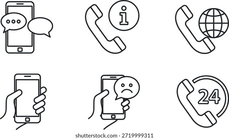 Collection of simple heart icon set for love and care