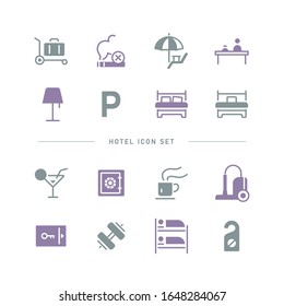 COLLECTION OF SIMPLE HOTEL ICONS