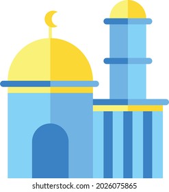 A collection of simple icons about mosques and Islamic nuances, Ramadan, used for graphic design