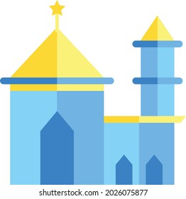 Una colección de simples íconos sobre mezquitas y matices islámicos, Ramadán, usada para diseño gráfico