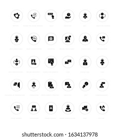 Collection simple icons of business consulting on a white background with names. Modern black and white signs for websites, mobile apps, and concepts