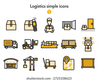 Una colección de íconos simples para varias distribuciones