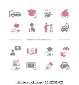 COLLECTION OF SIMPLE INSURANCE ICONS