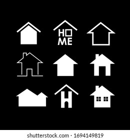 Collection of simple modern house icon
