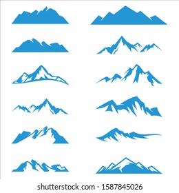 Collection of simple modern mountain logos