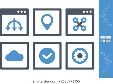 Collection of Simple, Modern Web Icons