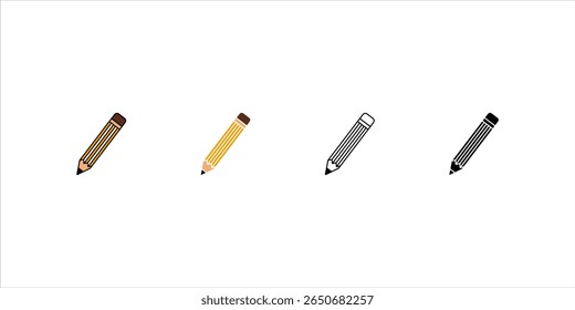 collection of simple pencil illustrations, icon set