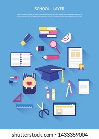 Collection of simple school layers