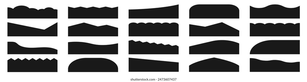 Colección de pies de separación simples, Formas de divisores modernos para la parte inferior del Sitio web de página