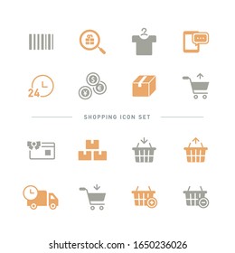 COLLECTION OF SIMPLE SHOPPING ICONS