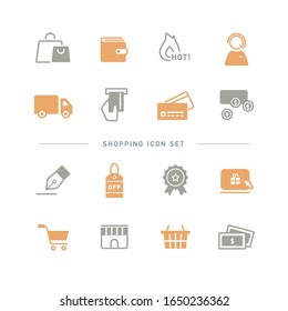 COLLECTION OF SIMPLE SHOPPING ICONS