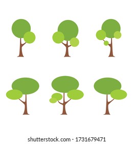 Collection Simple Trees Illustrations Can Be Stock Vector (royalty Free 