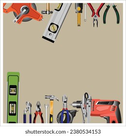 A collection of simple vector hand tool icons