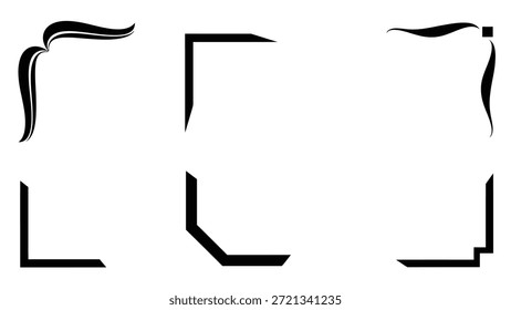 Colección de seis Elementos decorativos de esquina