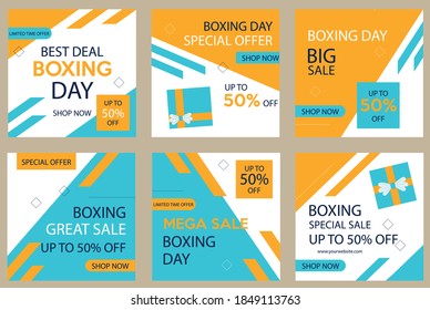 Recopilación de seis folletos para la venta de Boxing Day
