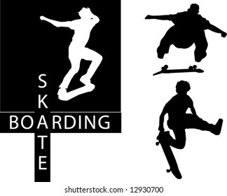 A collection of Skateboarding silhouettes - Check out my portfolio for other collections.