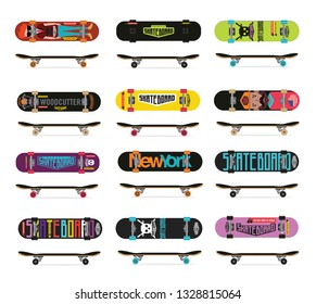 Collection of Skateboards side and bottom 2