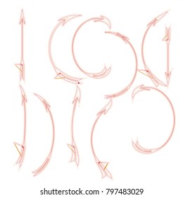collection of sketch doodle hand drawn arrow for your design isolated on white background