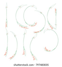 collection of sketch doodle hand drawn arrow for your design isolated on white background