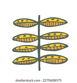 Bandas de dibujo de la colección. Elementos florales dibujados a mano. Ilustración del vector