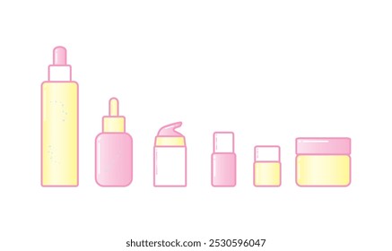 Collection of skincare and bodycare containers