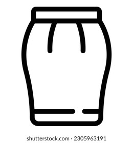 Collection skirt icon outline vector. Fabric clothes. Modern wear