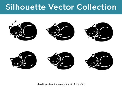 Colección gatos negros durmientes
