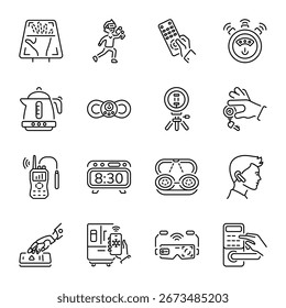 Collection of Smart Device Line Style Icons 

