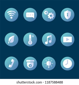 Colección de vectores de iconos de hogar inteligentes