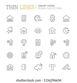 Collection of smart home line icons. Vector eps 8