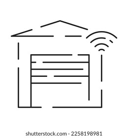 Collection of smart house linear icons - control of lighting, heating, air conditioning. Set of home automation and remote monitoring symbols drawn with thin contour lines. Vector illustration  - Shutterstock ID 2258198981
