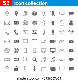 collection of smartphone interface icons, vector