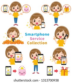 A collection of smartphone services.
