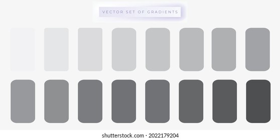 Collection of smooth gradient background for graphic design. Vector illustration