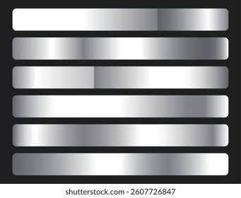 collection of smooth grey gradient palette for ui ux presentation vector