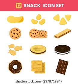 collection of snack elements, suitable for menu design, posters, brochures, social media posts and others.