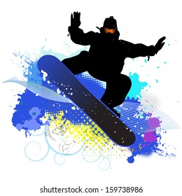 collection of snowboard, skiers