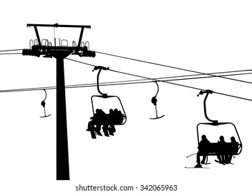 collection of snowboard, skiers - vector illustration