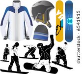 collection of snowboard vector 2