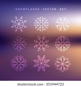 collection of snowflakes